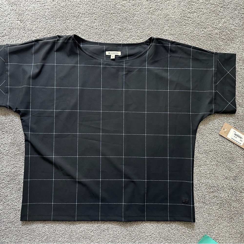 Black Checkered T-Shirt by Albion Fit
